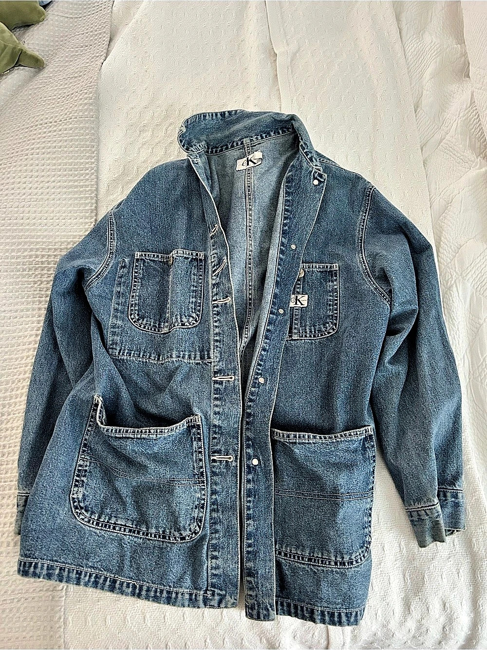 Calvin Klein Blue Denim Utility Jacket